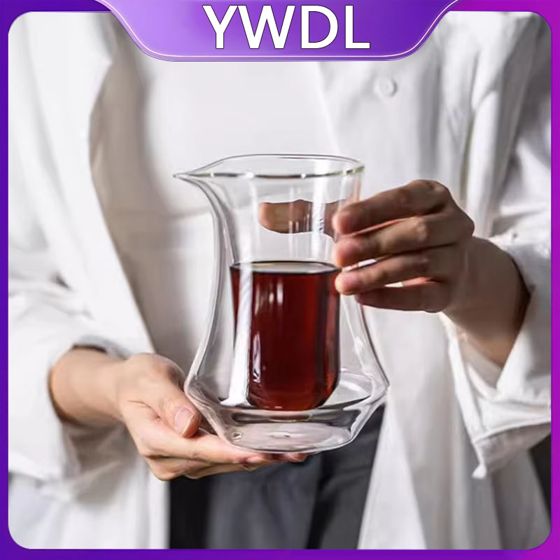 Pothos - YWDL 300ml 이중 유리 커피 쉐어링