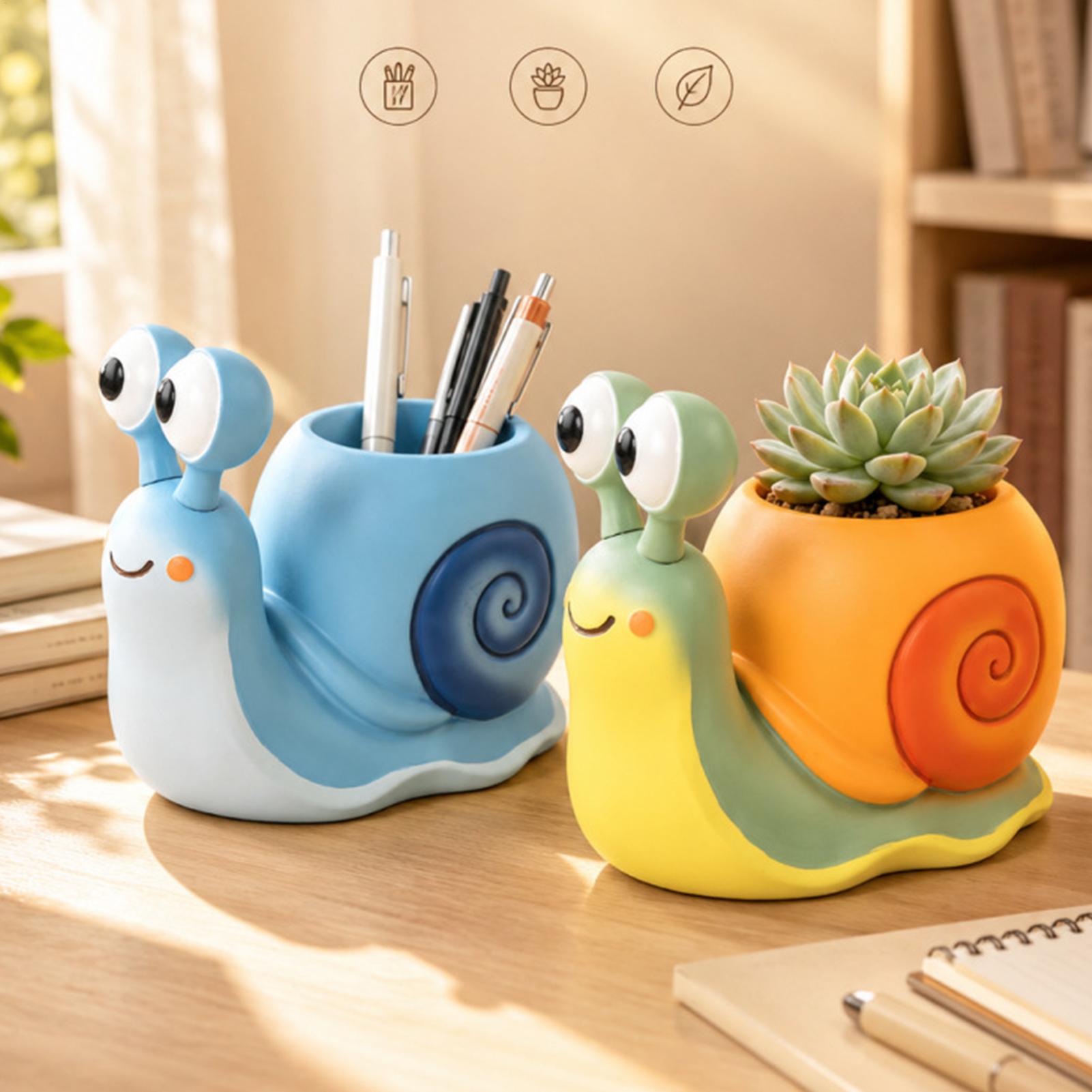 달팽이 모양 화분 달팽이 화분 펜 홀더 데스크탑 펜 홀 - Succulent Set 리뷰 및 가격