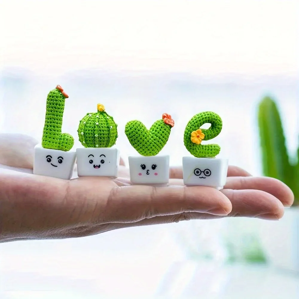 4개 세트 레진 다육식물 미니 그린 플랜트 자동차 사무 - Succulent Set 리뷰 및 가격