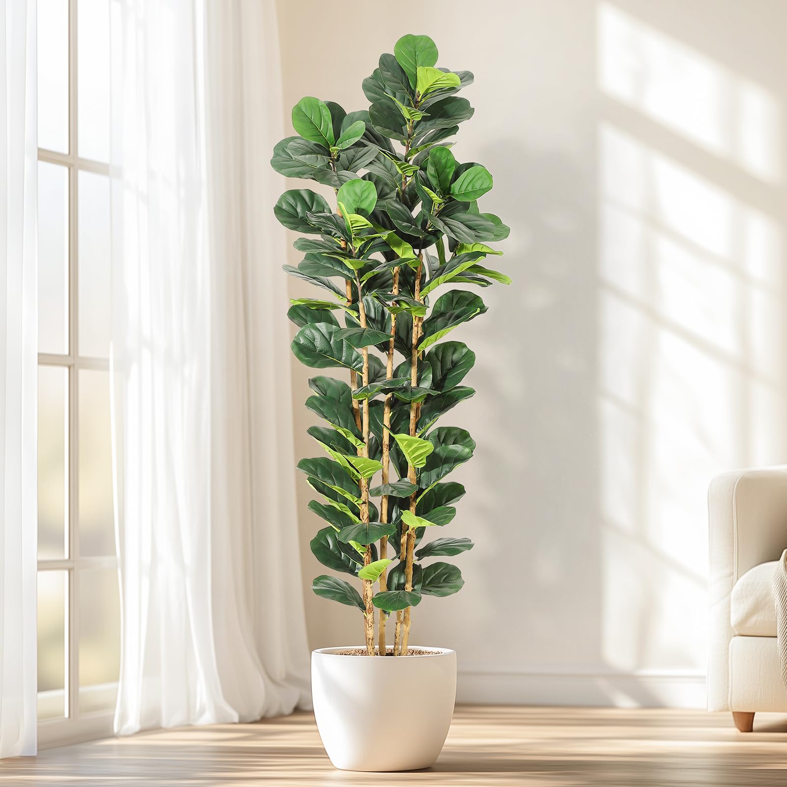 인조 피커리피그 나무(5/6/7피트), 키가 큰 인조  - Fiddle Leaf Fig 리뷰 및 가격