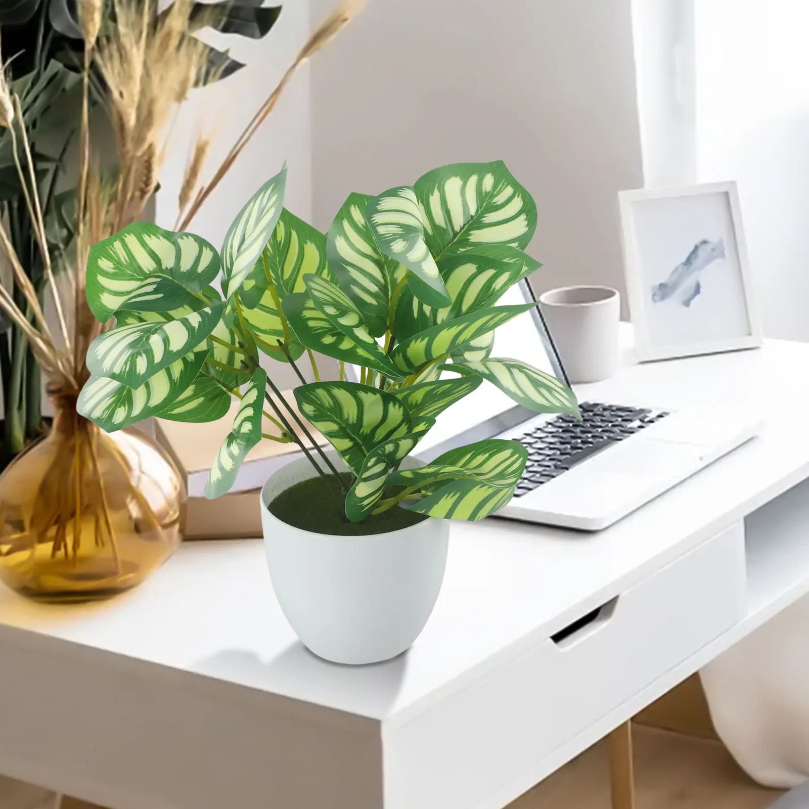 1PC 인공 단풍 식물 냄비 분재 파티 몰 홈 데스크탑 - Snake Plant 리뷰 및 가격
